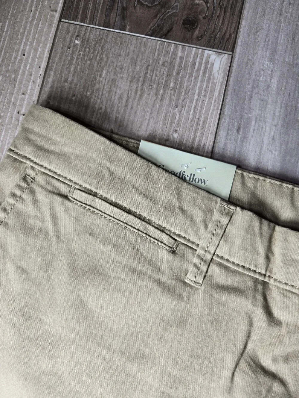 NWT Goodfellow & Co Men’s Light Khaki Flat‑Front Shorts Size 40